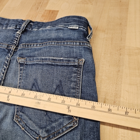 MOTHER High Waisted Looker Ankle Fray Blue Jeans Women's Cotton Blend 26 - Picture 10 of 10